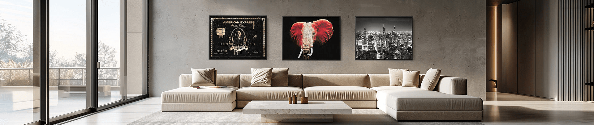 sale banner for paintings with a frame