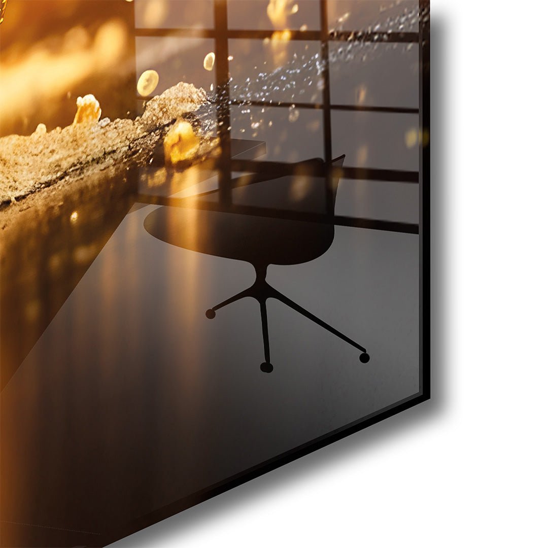 Dom perignon glasschilderij hoekfoto