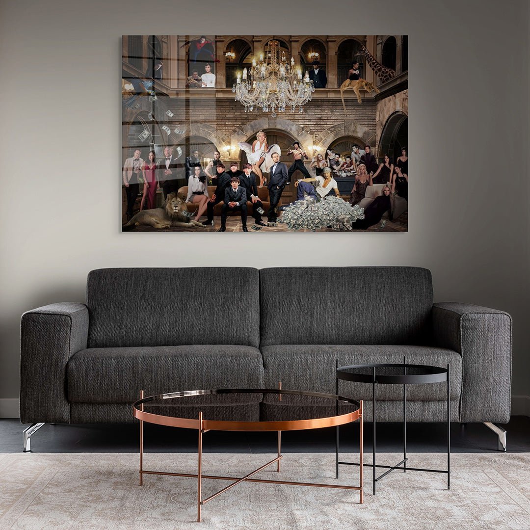 Celebrity house glasschilderij interieur