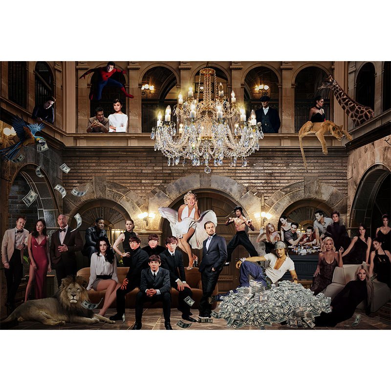 Celebrity house glasschilderij ontwerp