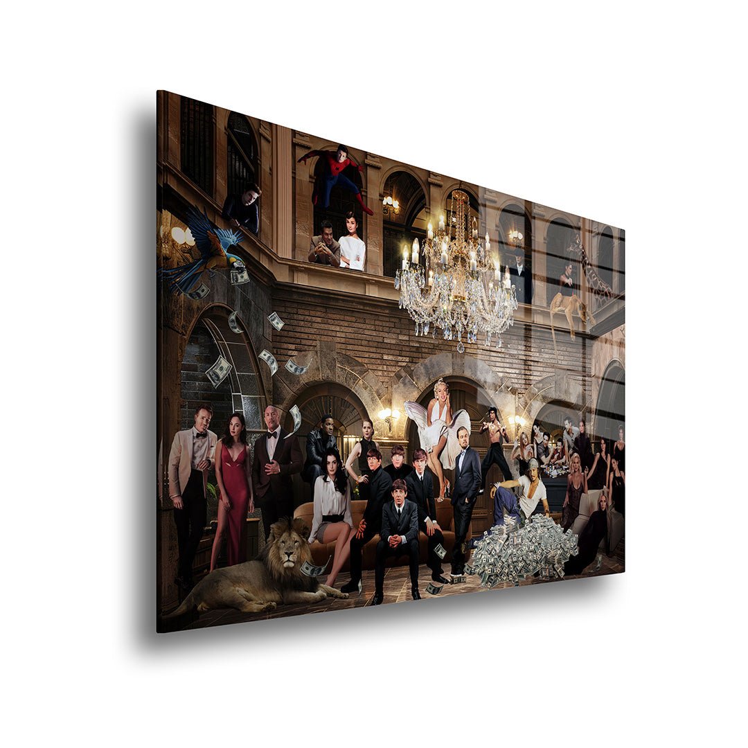 Celebrity house glasschilderij zijkant