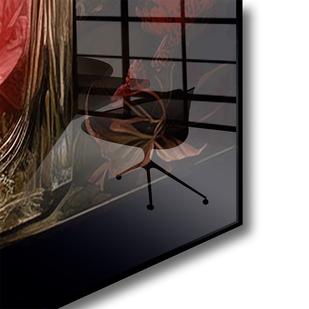 Chanel bloemen glasschilderij hoekfoto