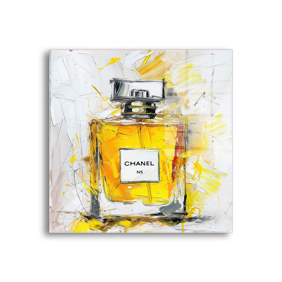 Chanel parfum glasschilderij voorkant