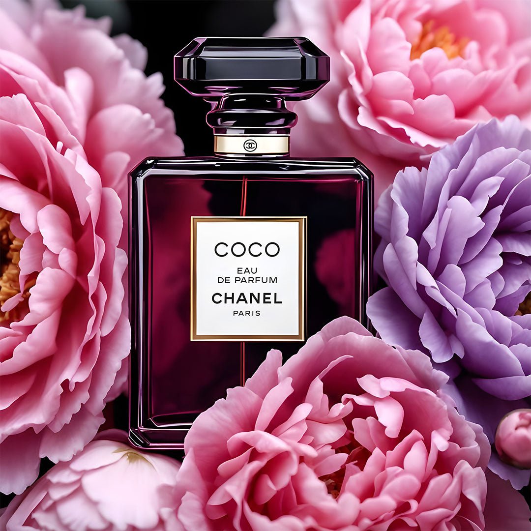 coco chanel flowers glasschilderij ontwerp