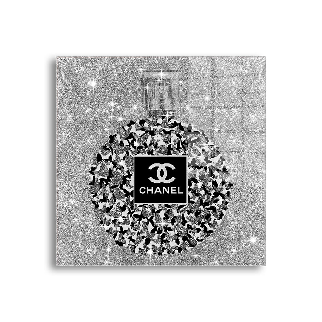 Glitter glamour glasschilderij voorkant