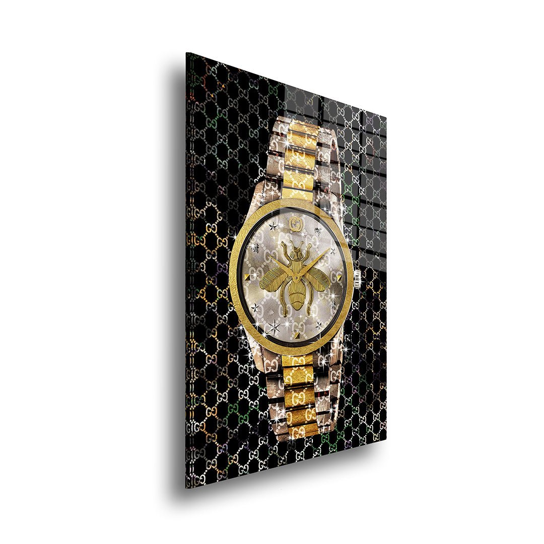Gucci horloge glasschilderij zijkant