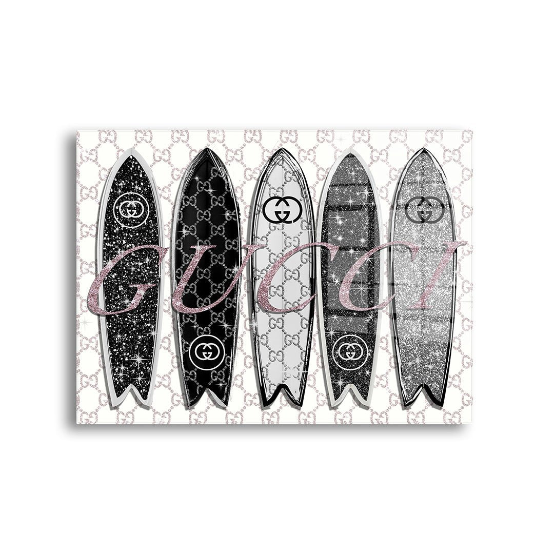 Gucci surfplank glasschilderij voorkant