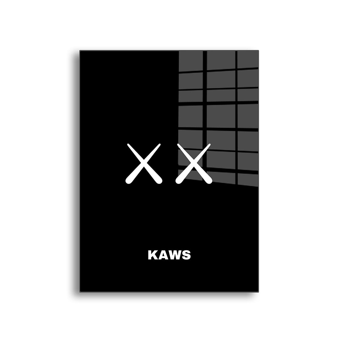 Kaws XX glasschilderij voorkant