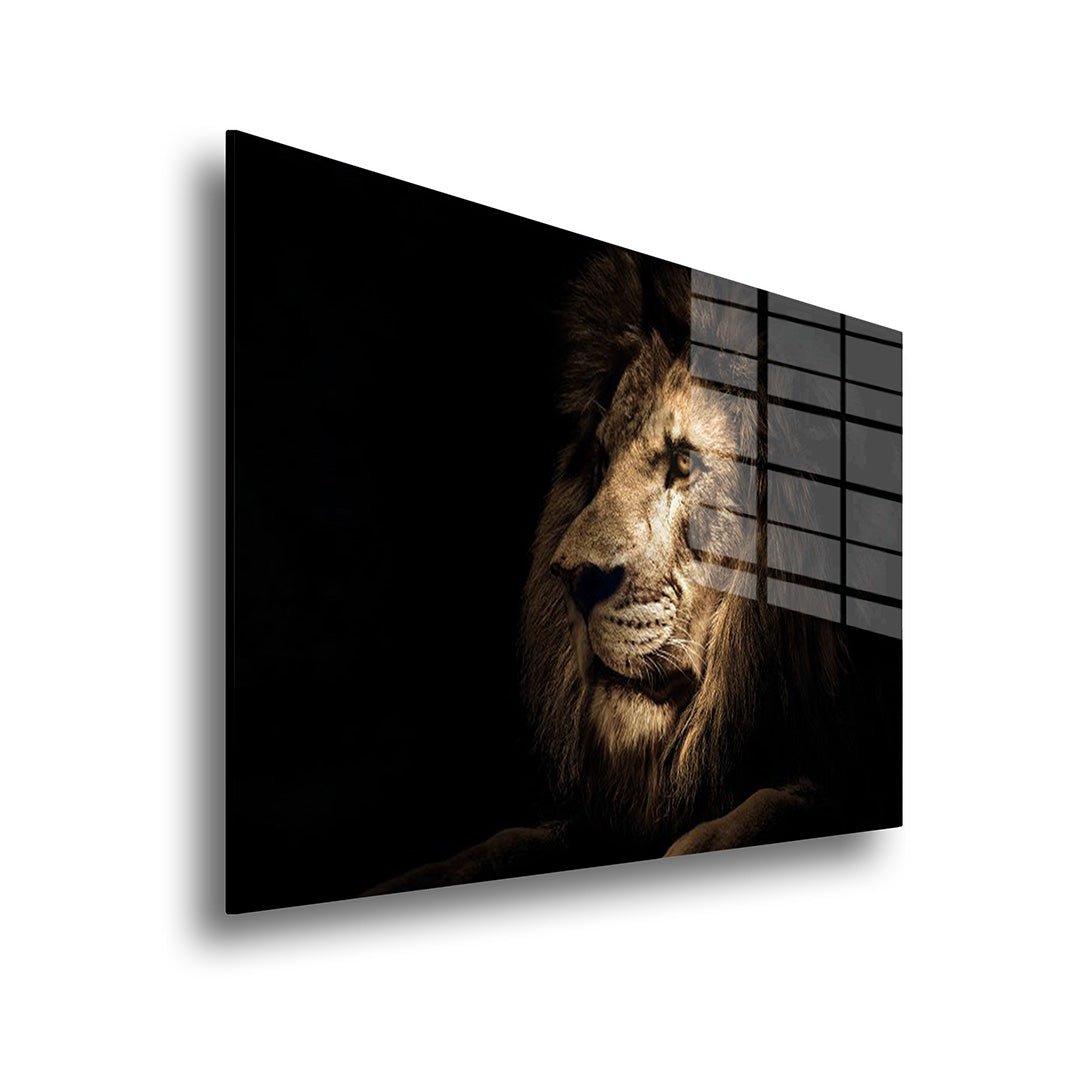 Lion King glasschilderij zijkant