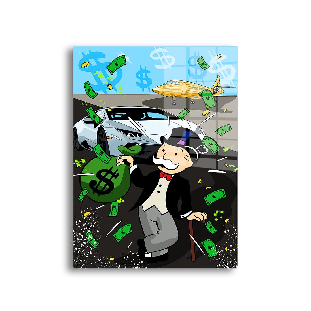 Monopoly lifestyle glasschilderij voorkant
