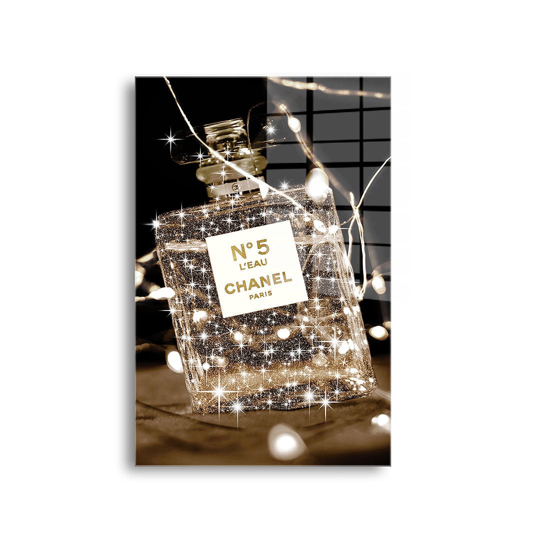 N°5 Chanel glasschilderij voorkant