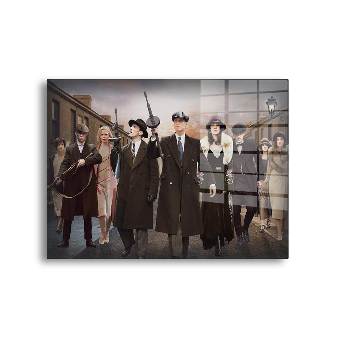 Peaky Blinders glasschilderij voorkant