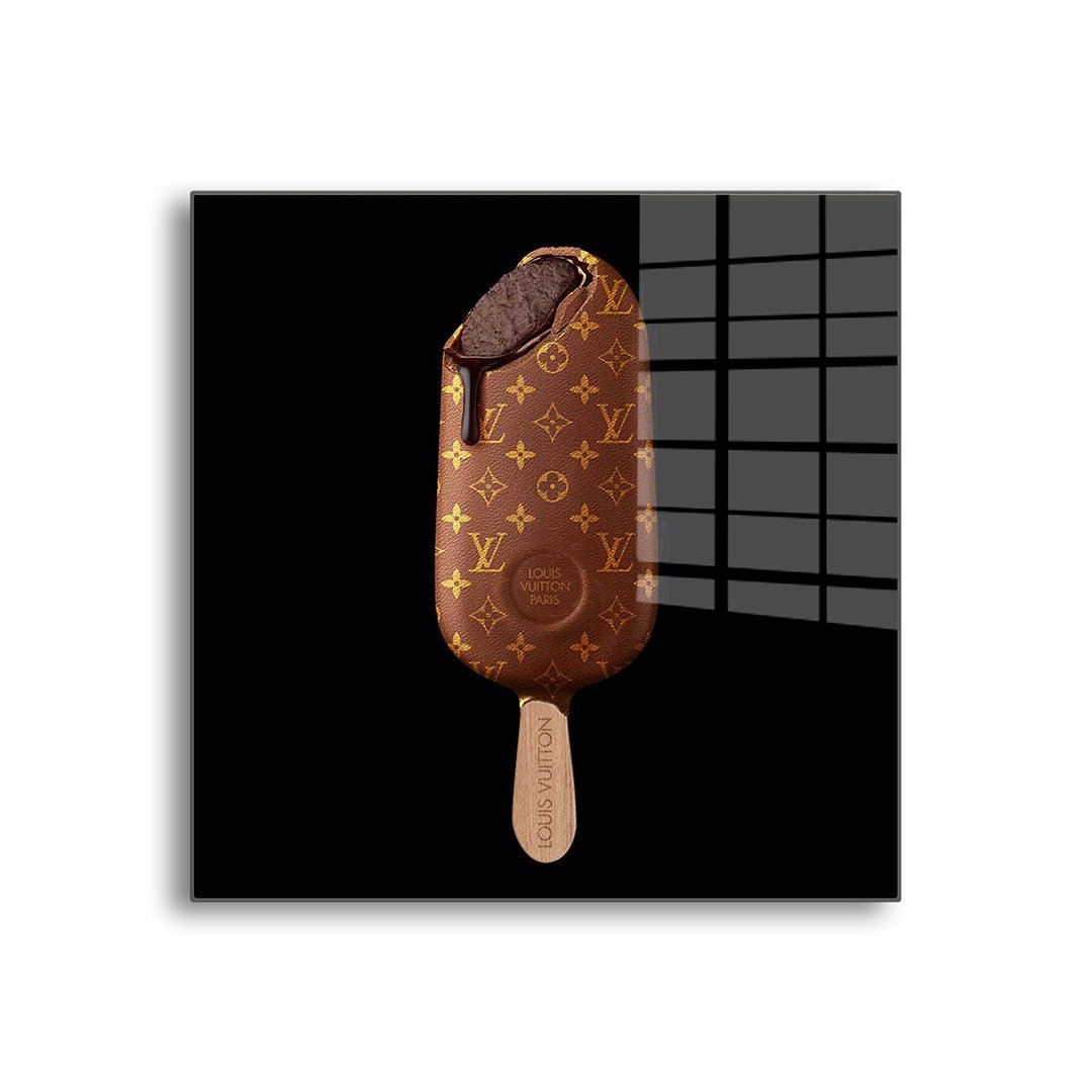 Louis vuitton ice cream dollars glasschilderij voorkant