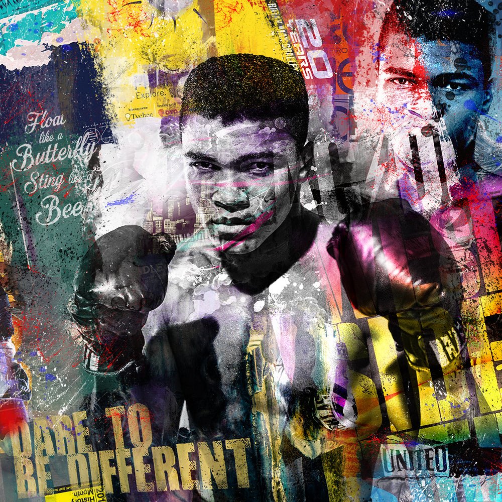 muhammad ali glasschilderij ontwerp